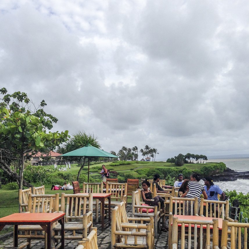 Chilling Spot for a snack at Tanah Lot Bali