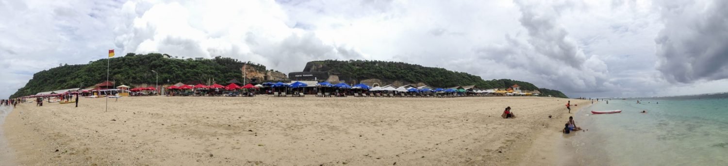 Panorama shot of Pandawa Beach Bali