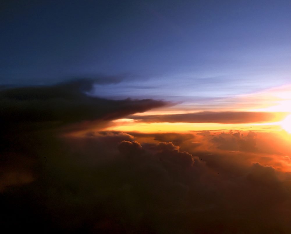 Sunset view while flying to Kuala Lumpur