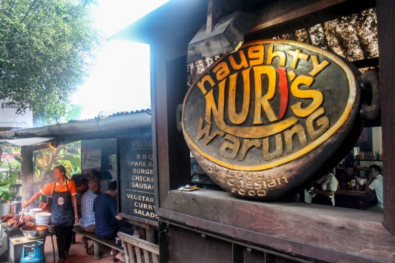 Naughty Nuri's Warung Signage