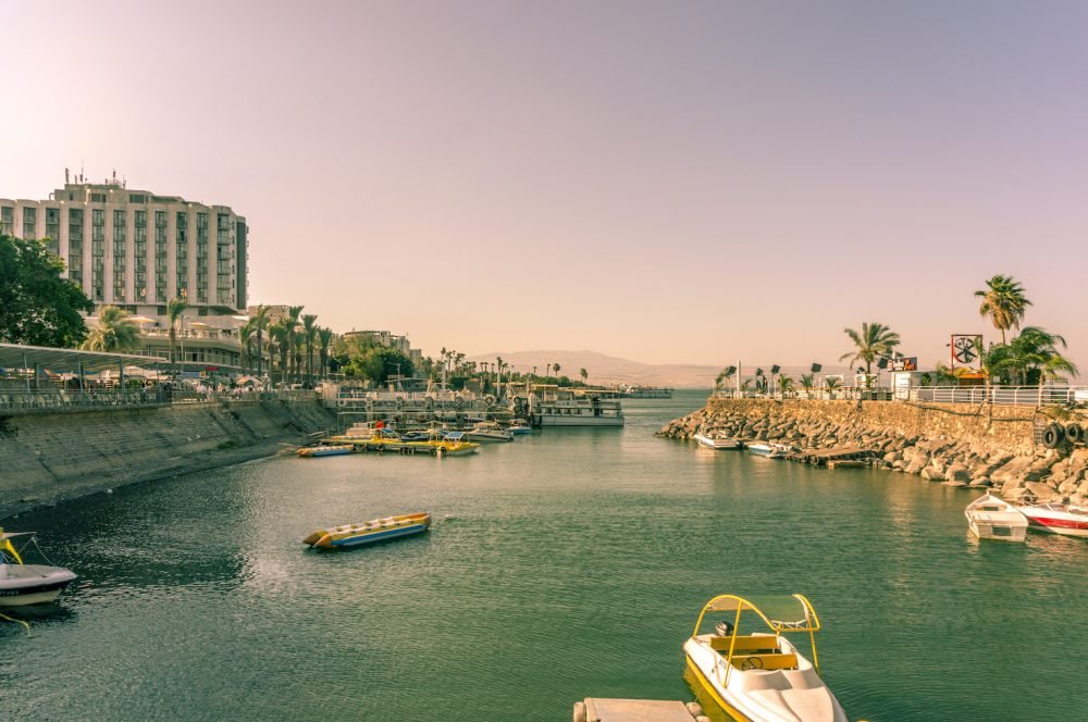 Tiberias lake view from dock