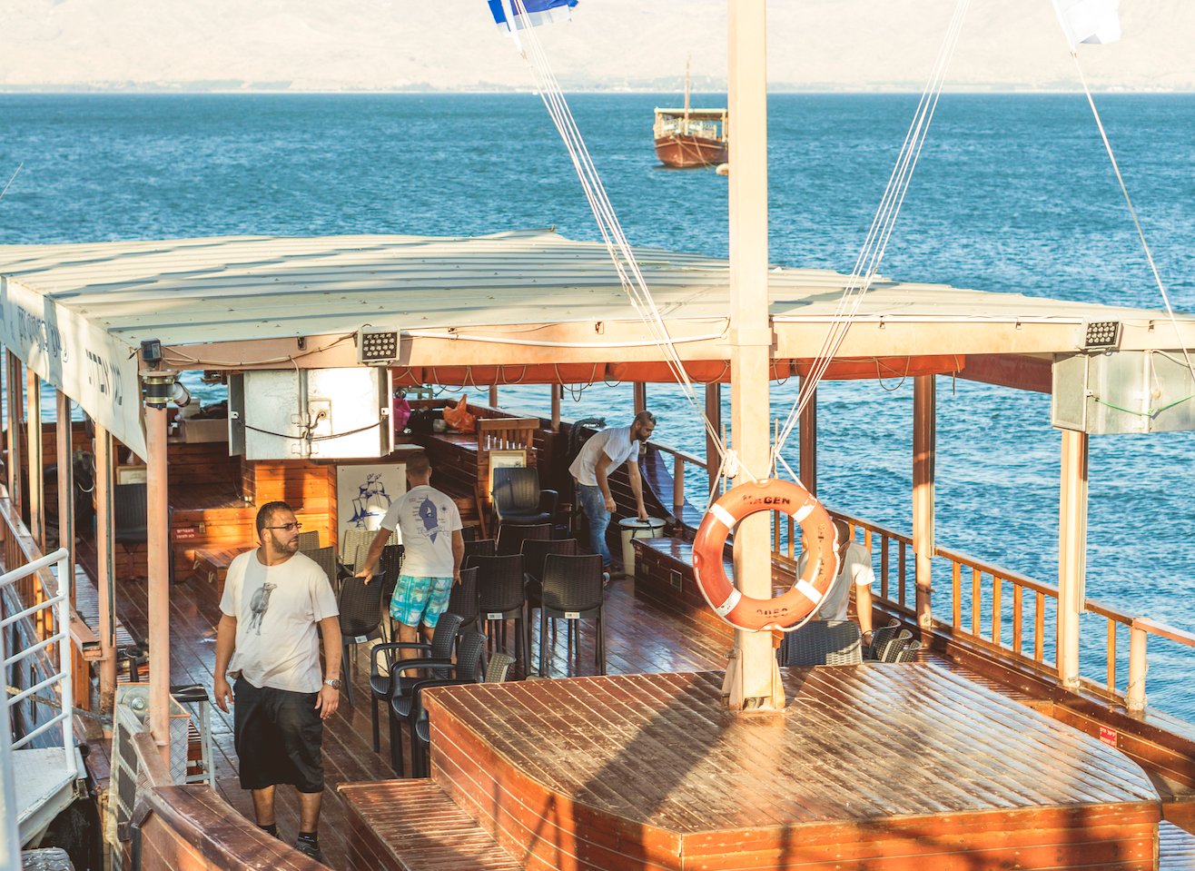 Worship boat Tiberias Lake