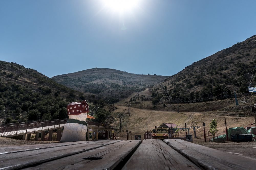 View from a ski rest area Mount Hermon Israel