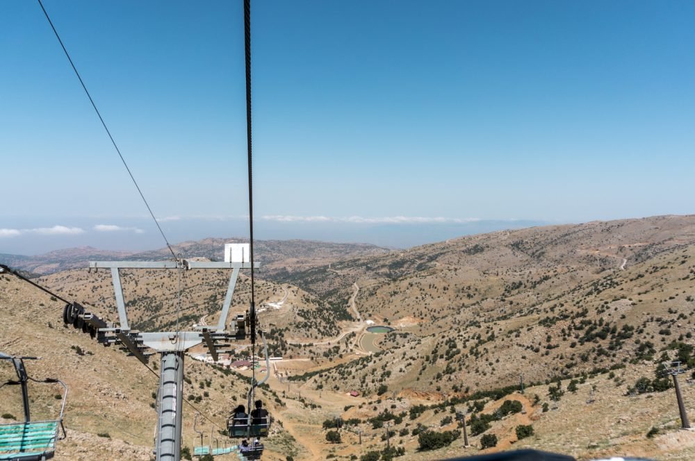 Going back down to lower station Mount Hermon