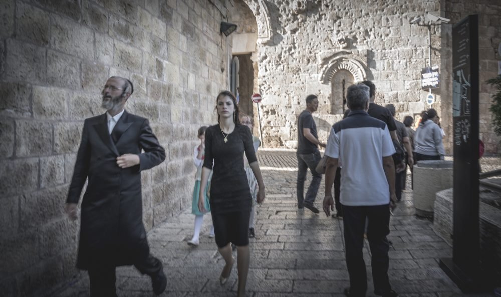 Random Jews walknig in Jerusalem