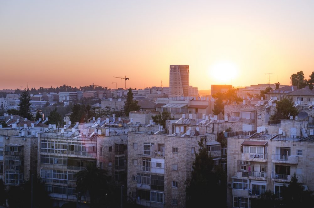 Sunset view from Ramada hotel in Jerusalem