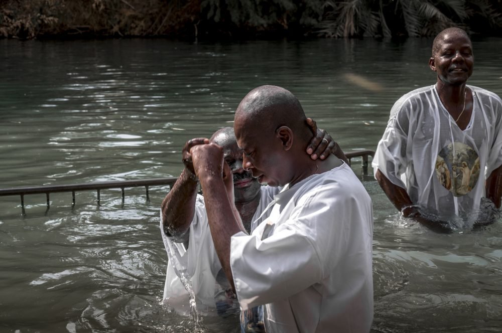 African group at Yardenit Jordan River