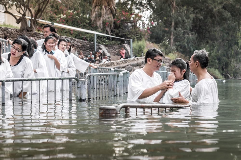 Baptism at Yardenit Jordan River