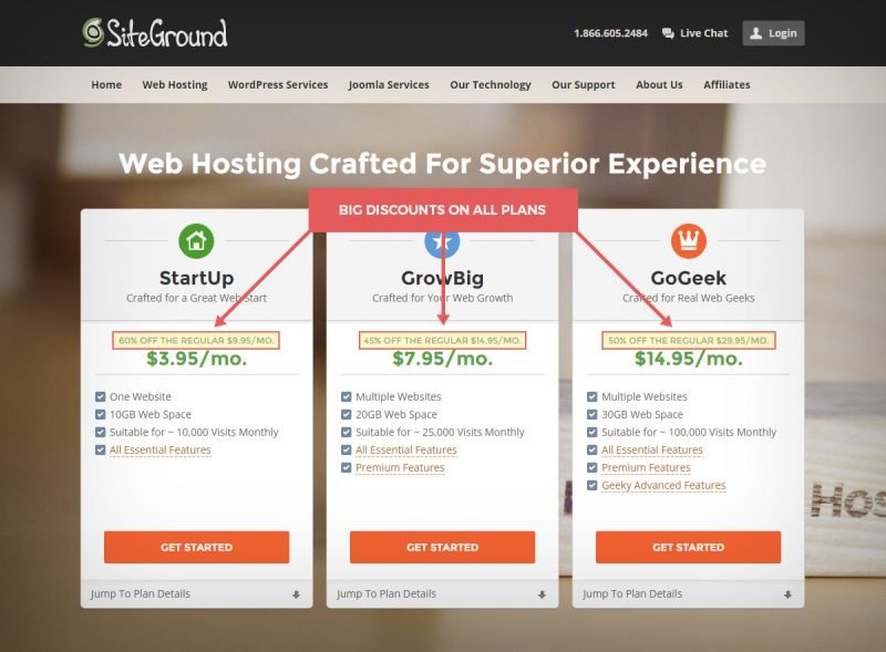 Siteground Hosting Signup