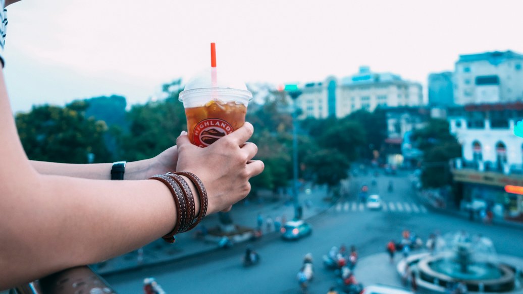 Afternoon Ice Tea at Highland Coffee