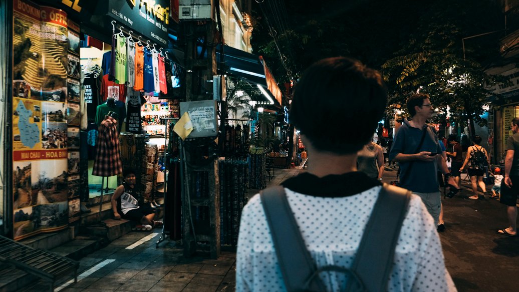 Hanoi Street at Night