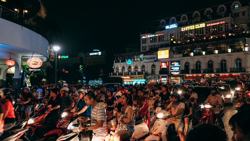 Old Quarter Hanoi during weekend