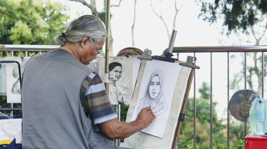 Sketch Artist at Penang Hill